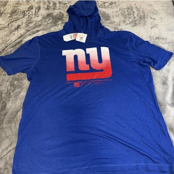 Blue NY Graphic Hoodie T-Shirt - Picture 1 of 10